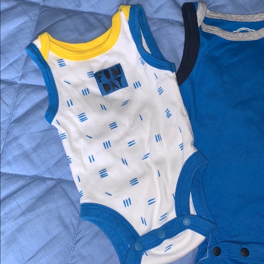 Lamaze Baby Boys’ Organic 3pk Sleeveless Bodysuits - Picture 2 of 5